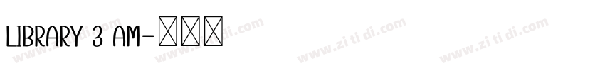 LIBRARY 3 AM字体转换